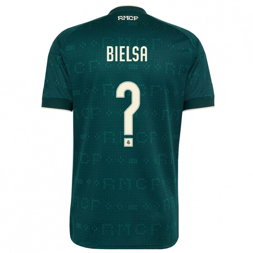 Danxen Criança Camisola Adrián Bielsa #0 Cinza Ardósia Escuro Branco Alternativa 2026/27 Camisa Brasil