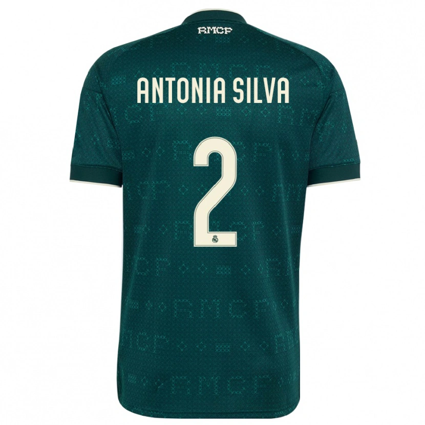 Danxen Criança Camisola Antônia Silva #2 Cinza Ardósia Escuro Branco Alternativa 2026/27 Camisa Brasil