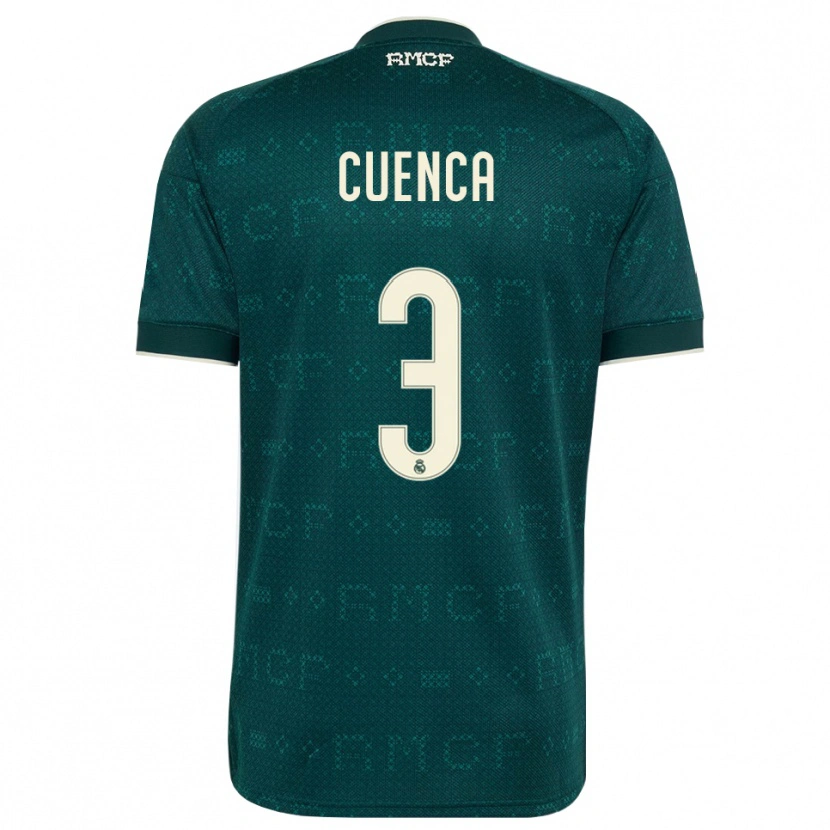 Danxen Criança Camisola David Cuenca #3 Cinza Ardósia Escuro Branco Alternativa 2026/27 Camisa Brasil