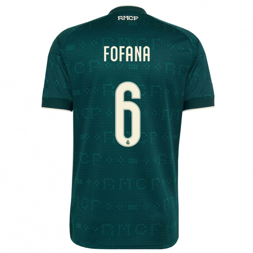 Danxen Criança Camisola Cherif Fofana #6 Cinza Ardósia Escuro Branco Alternativa 2026/27 Camisa Brasil