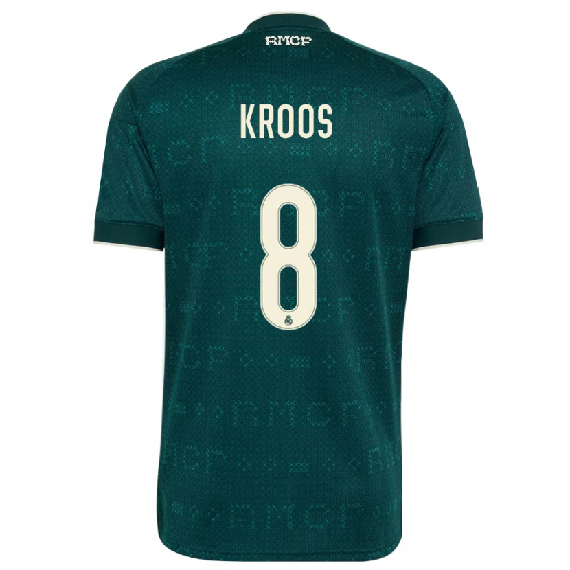 Danxen Criança Camisola Toni Kroos #8 Cinza Ardósia Escuro Branco Alternativa 2026/27 Camisa Brasil