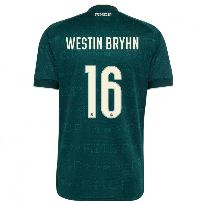 Danxen Criança Camisola Leon Westin Bryhn #16 Cinza Ardósia Escuro Branco Alternativa 2026/27 Camisa Brasil