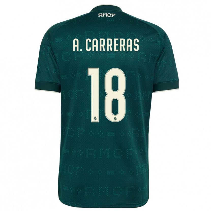 Danxen Criança Camisola Álvaro Carreras #18 Cinza Ardósia Escuro Branco Alternativa 2026/27 Camisa Brasil