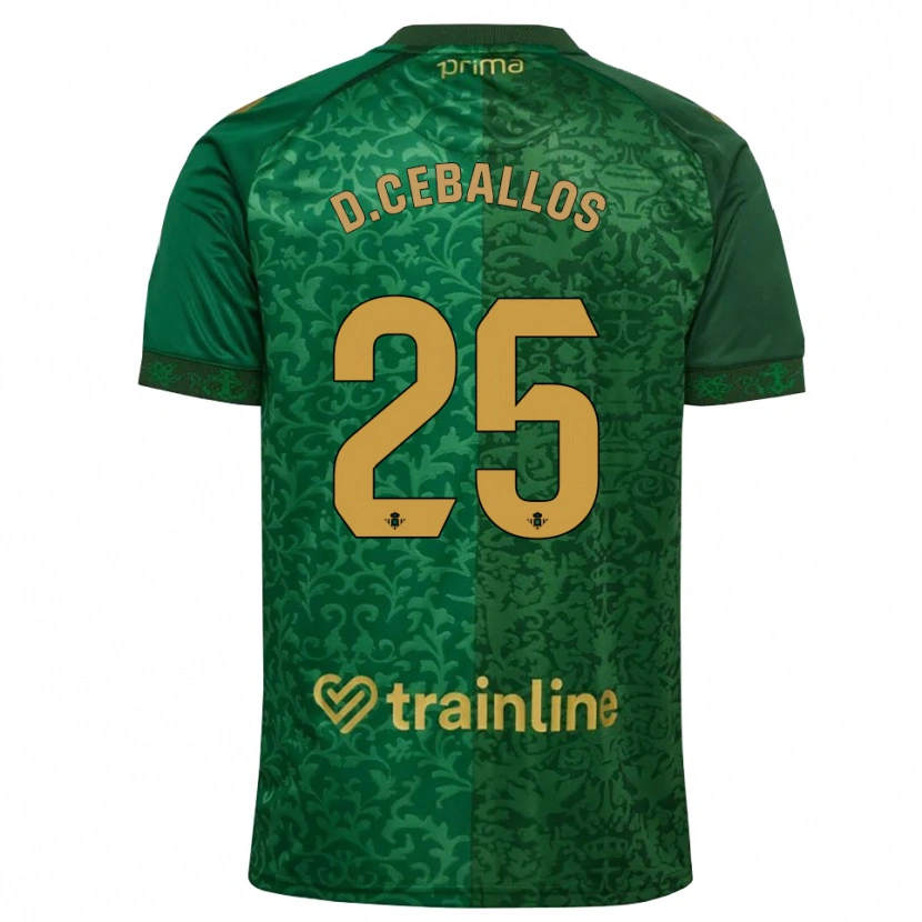 Danxen Criança Camisola Dani Ceballos #25 Verde Floresta Dourado Escuro Alternativa 2026/27 Camisa Brasil