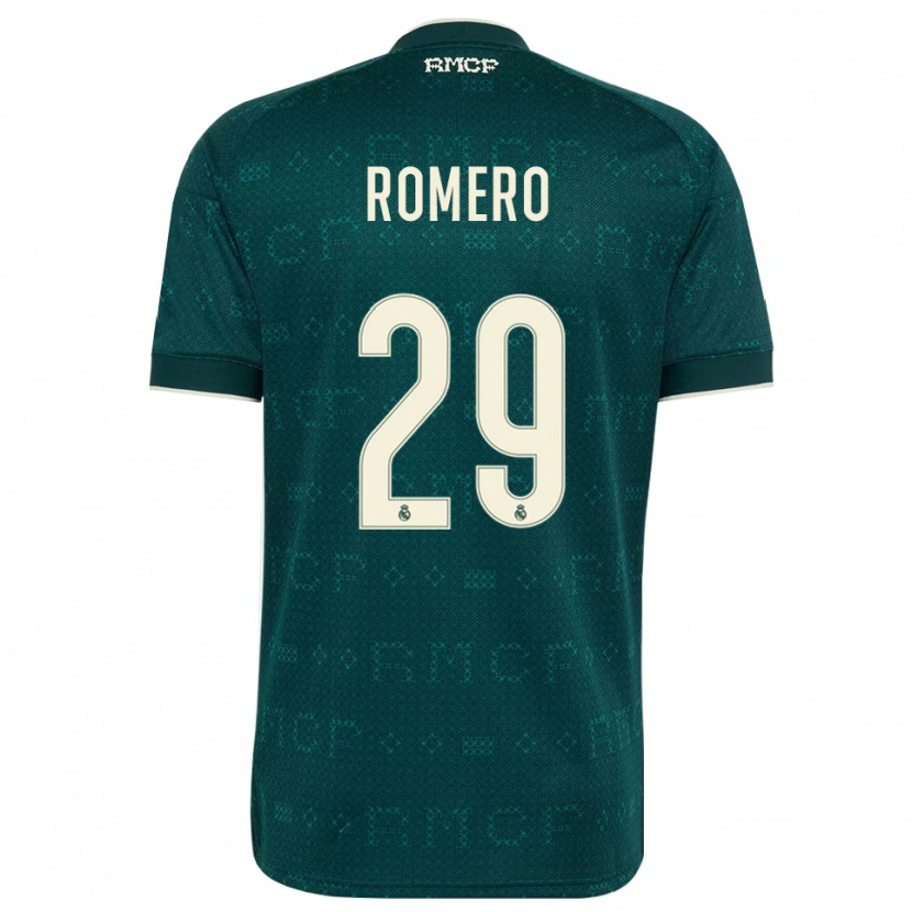 Danxen Criança Camisola Alfonso Romero #29 Cinza Ardósia Escuro Branco Alternativa 2026/27 Camisa Brasil