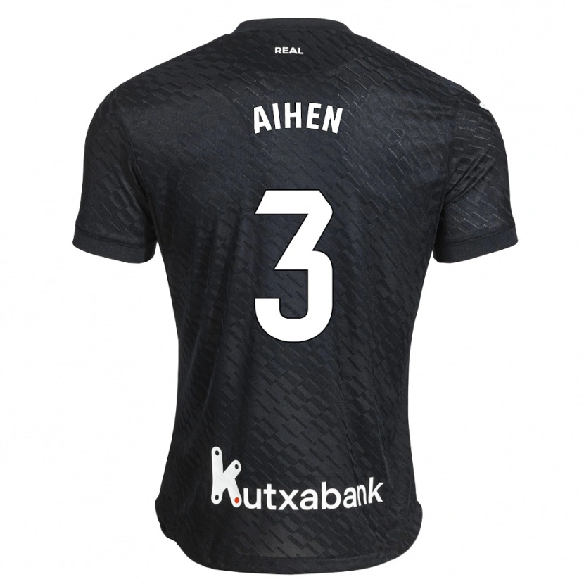 Danxen Criança Camisola Aihen Muñoz #3 Preto Branco Alternativa 2026/27 Camisa Brasil