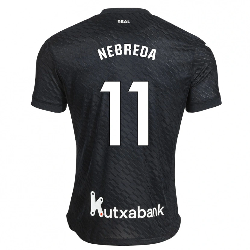 Danxen Criança Camisola Eloy Nebreda #11 Preto Branco Alternativa 2026/27 Camisa Brasil
