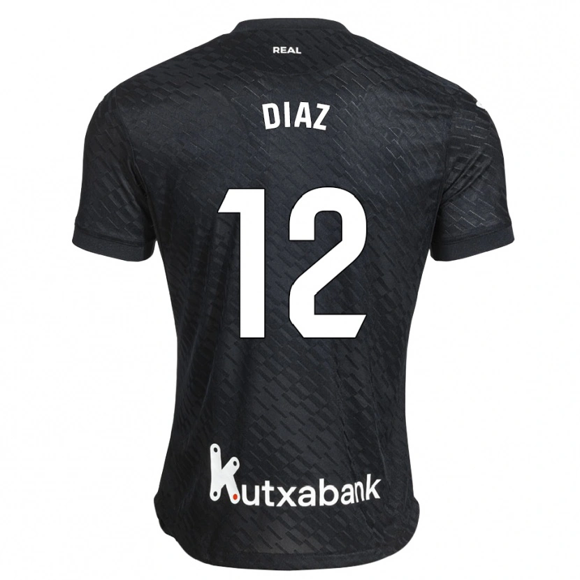 Danxen Criança Camisola Ekain Díaz #12 Preto Branco Alternativa 2026/27 Camisa Brasil