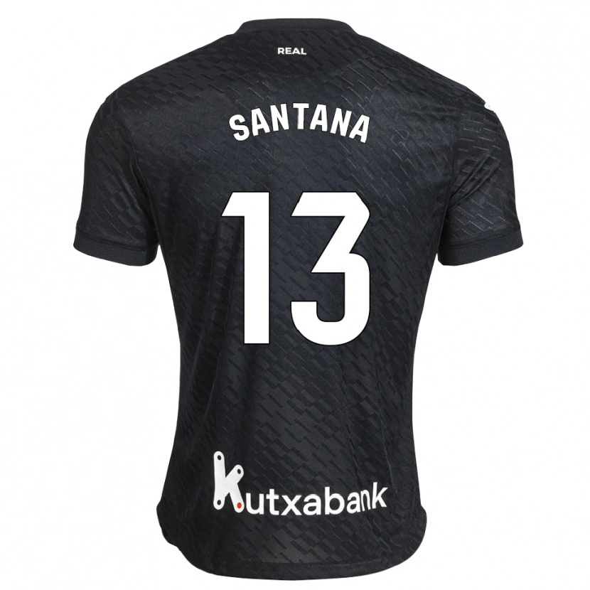 Danxen Criança Camisola Olatz Santana #13 Preto Branco Alternativa 2026/27 Camisa Brasil