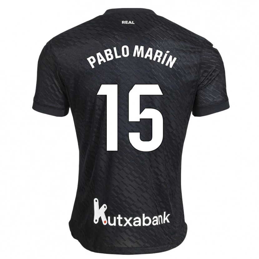 Danxen Criança Camisola Pablo Marín #15 Preto Branco Alternativa 2026/27 Camisa Brasil