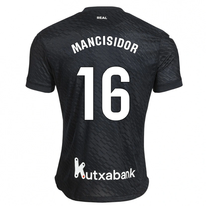 Danxen Criança Camisola Beñat Mancisidor #16 Preto Branco Alternativa 2026/27 Camisa Brasil