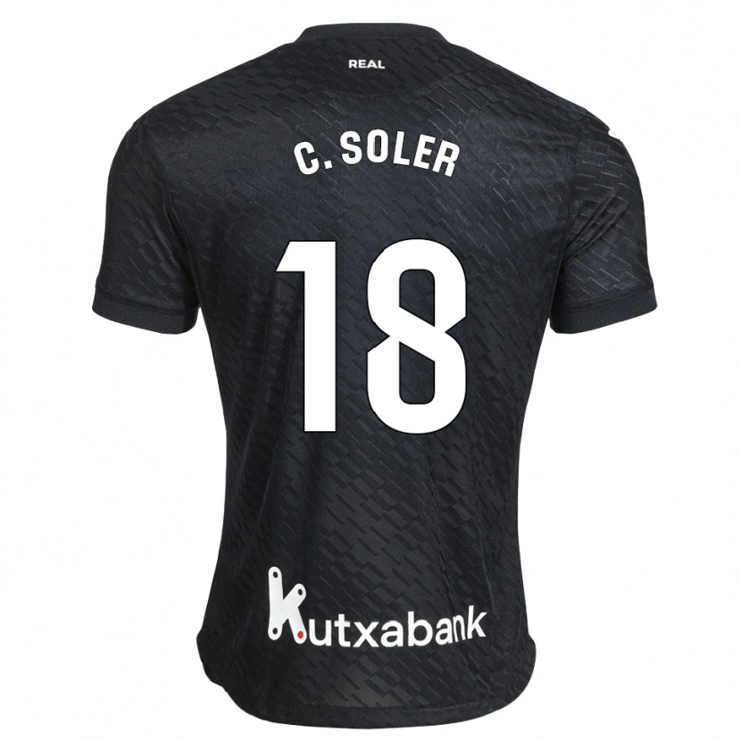 Danxen Criança Camisola Carlos Soler #18 Preto Branco Alternativa 2026/27 Camisa Brasil