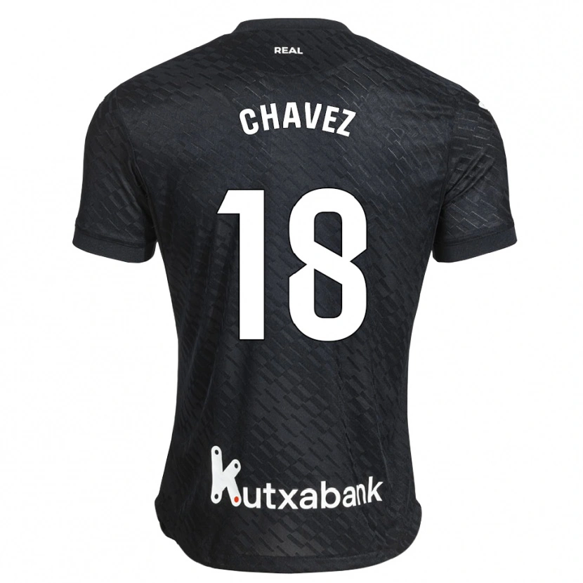 Danxen Criança Camisola Oihan Chavez #18 Preto Branco Alternativa 2026/27 Camisa Brasil