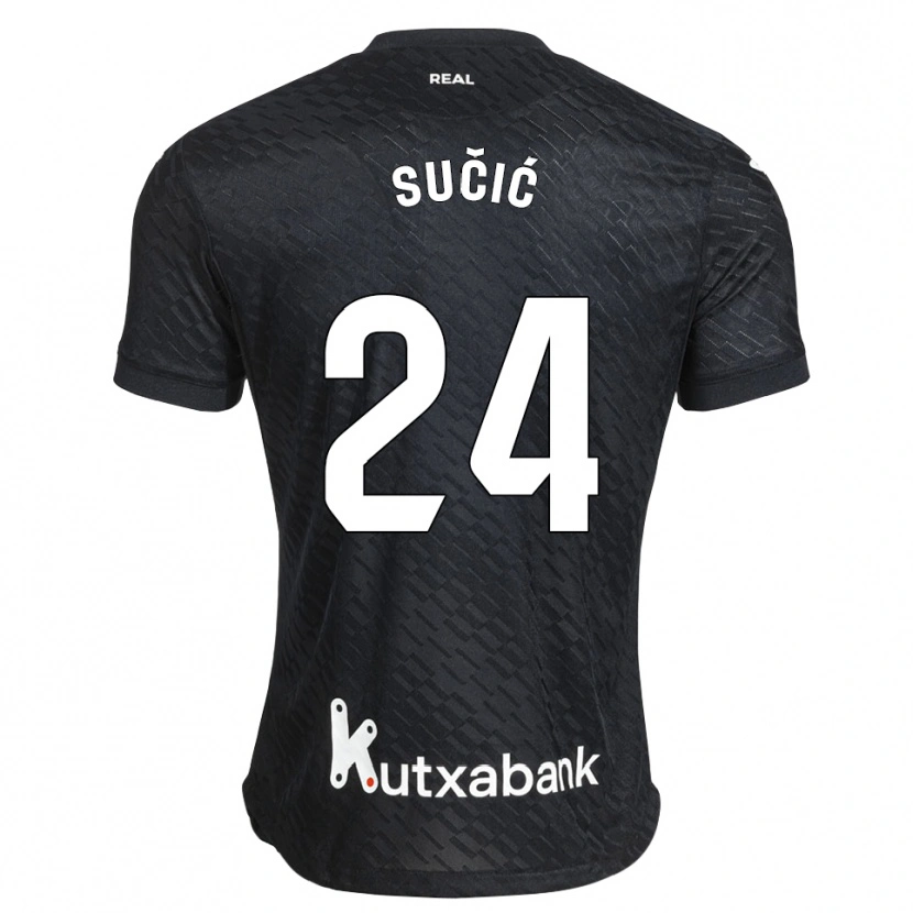 Danxen Criança Camisola Luka Sucic #24 Preto Branco Alternativa 2026/27 Camisa Brasil