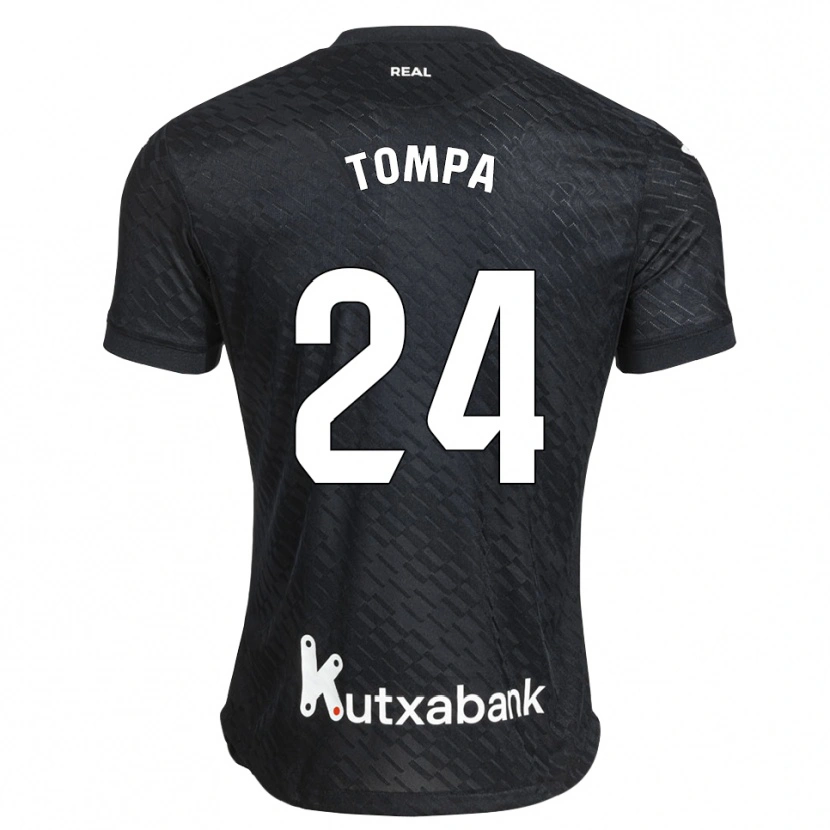 Danxen Criança Camisola Ákos Tompa #24 Preto Branco Alternativa 2026/27 Camisa Brasil