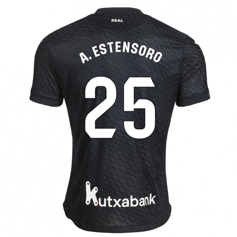 Danxen Criança Camisola Alazne Estensoro #25 Preto Branco Alternativa 2026/27 Camisa Brasil