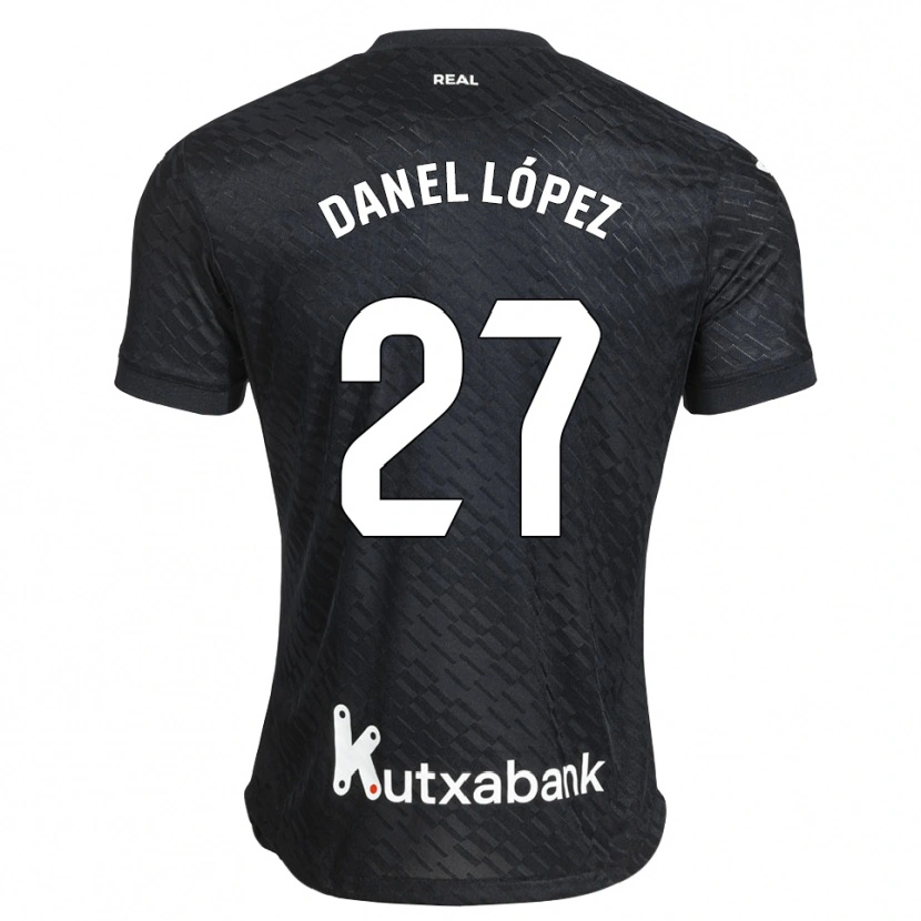 Danxen Criança Camisola Danel López #27 Preto Branco Alternativa 2026/27 Camisa Brasil