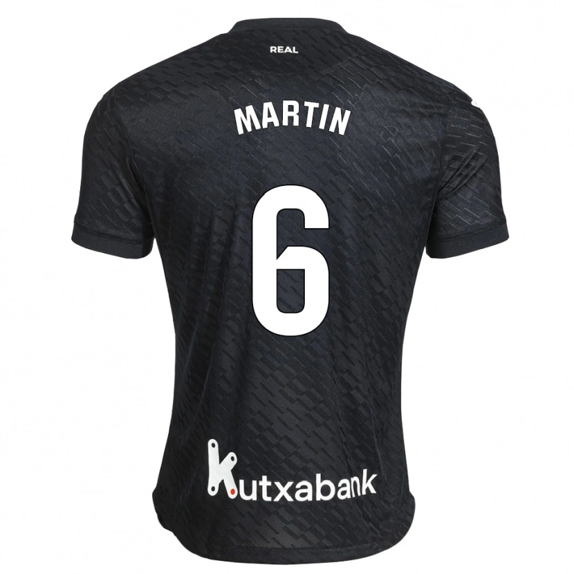 Danxen Criança Camisola Jon Martín #6 Preto Branco Alternativa 2026/27 Camisa Brasil