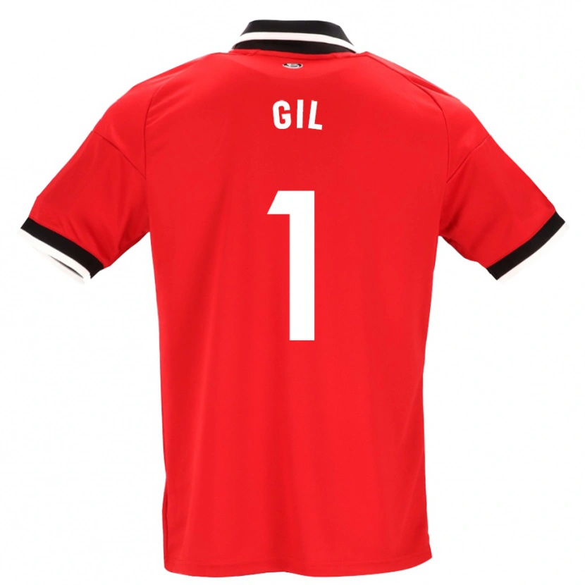 Danxen Criança Camisola David Gil #1 Preto Branco Vermelho Alternativa 2026/27 Camisa Brasil