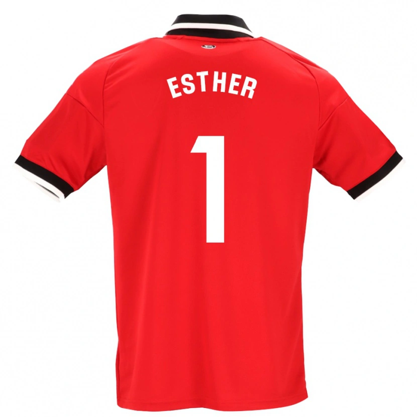 Danxen Criança Camisola Esther Sullastres Ayuso #1 Preto Branco Vermelho Alternativa 2026/27 Camisa Brasil