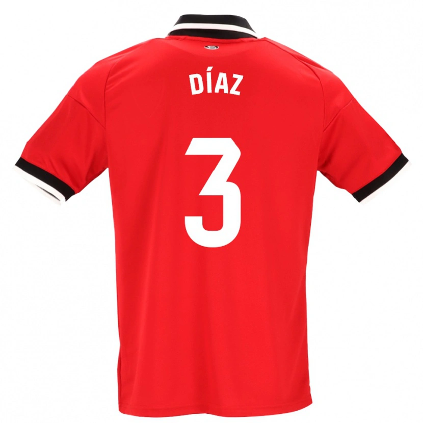 Danxen Criança Camisola Julio Díaz #3 Preto Branco Vermelho Alternativa 2026/27 Camisa Brasil