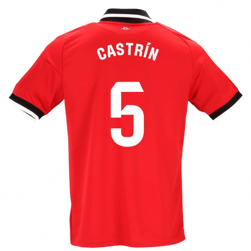 Danxen Criança Camisola Andrés Castrín #5 Preto Branco Vermelho Alternativa 2026/27 Camisa Brasil