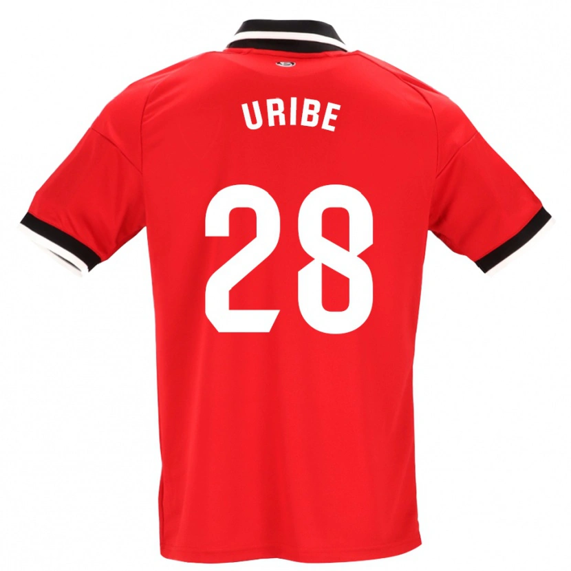 Danxen Criança Camisola Raúl Uribe #28 Preto Branco Vermelho Alternativa 2026/27 Camisa Brasil