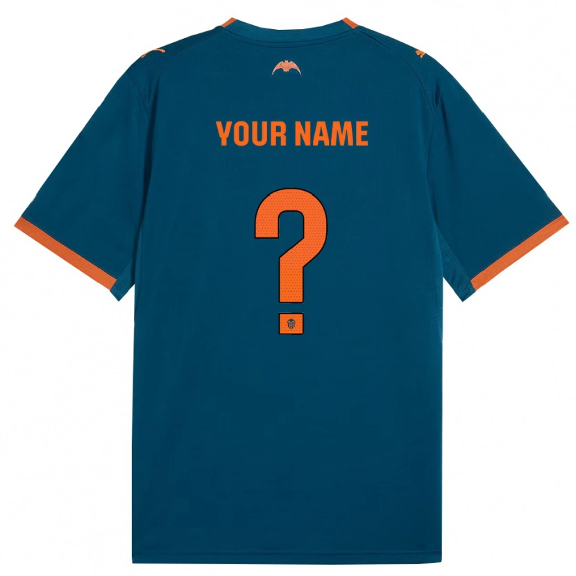 Danxen Criança Camisola Seu Nome #0 Azul Aço Laranja Alternativa 2026/27 Camisa Brasil