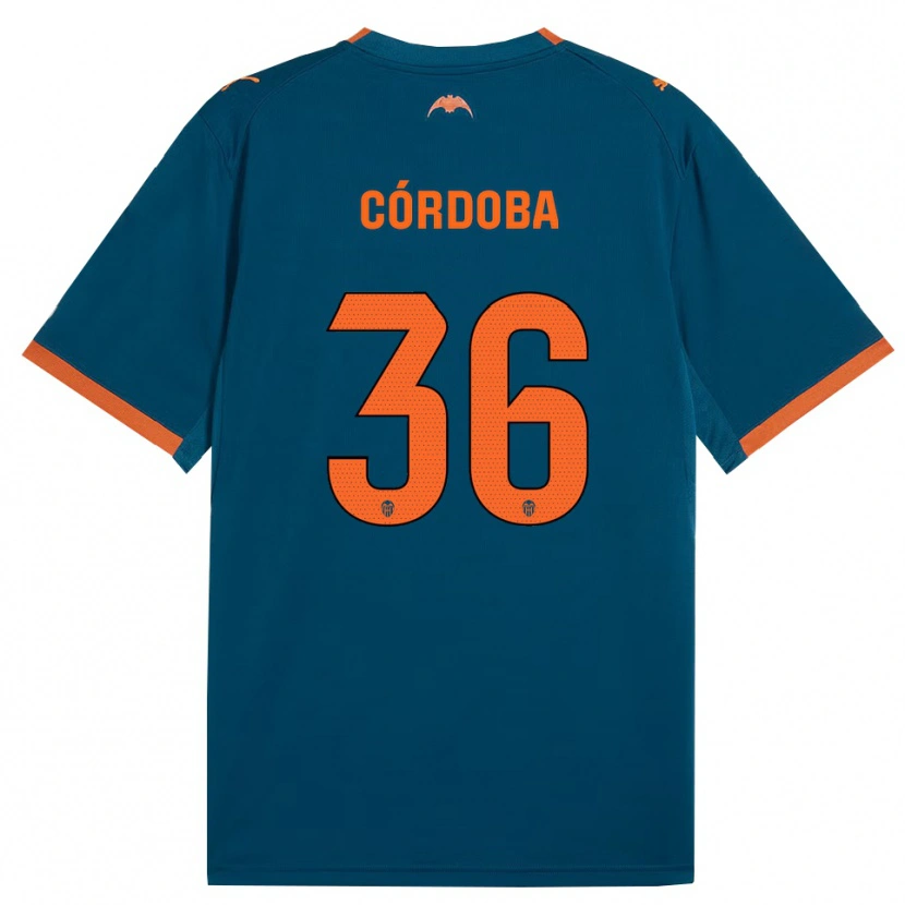 Danxen Criança Camisola Iker Córdoba #36 Azul Aço Laranja Alternativa 2026/27 Camisa Brasil