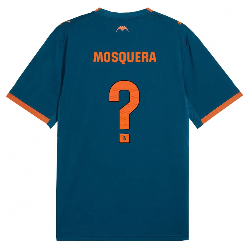 Danxen Criança Camisola Yulian Mosquera #0 Azul Aço Laranja Alternativa 2026/27 Camisa Brasil