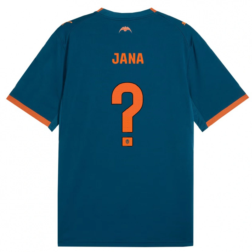 Danxen Criança Camisola Jana Xin #0 Azul Aço Laranja Alternativa 2026/27 Camisa Brasil