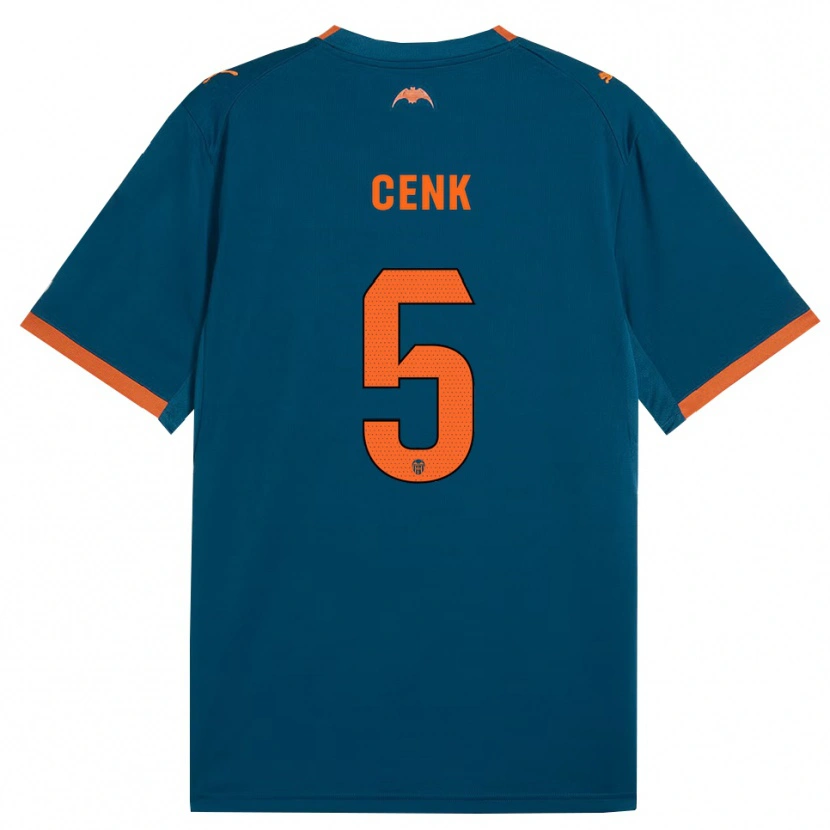 Danxen Criança Camisola Cenk Ozkacar #5 Azul Aço Laranja Alternativa 2026/27 Camisa Brasil