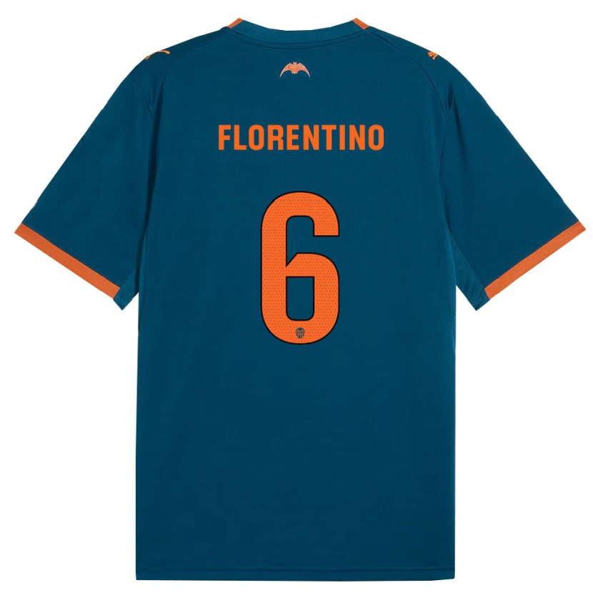 Danxen Criança Camisola Claudia Florentino #6 Azul Aço Laranja Alternativa 2026/27 Camisa Brasil