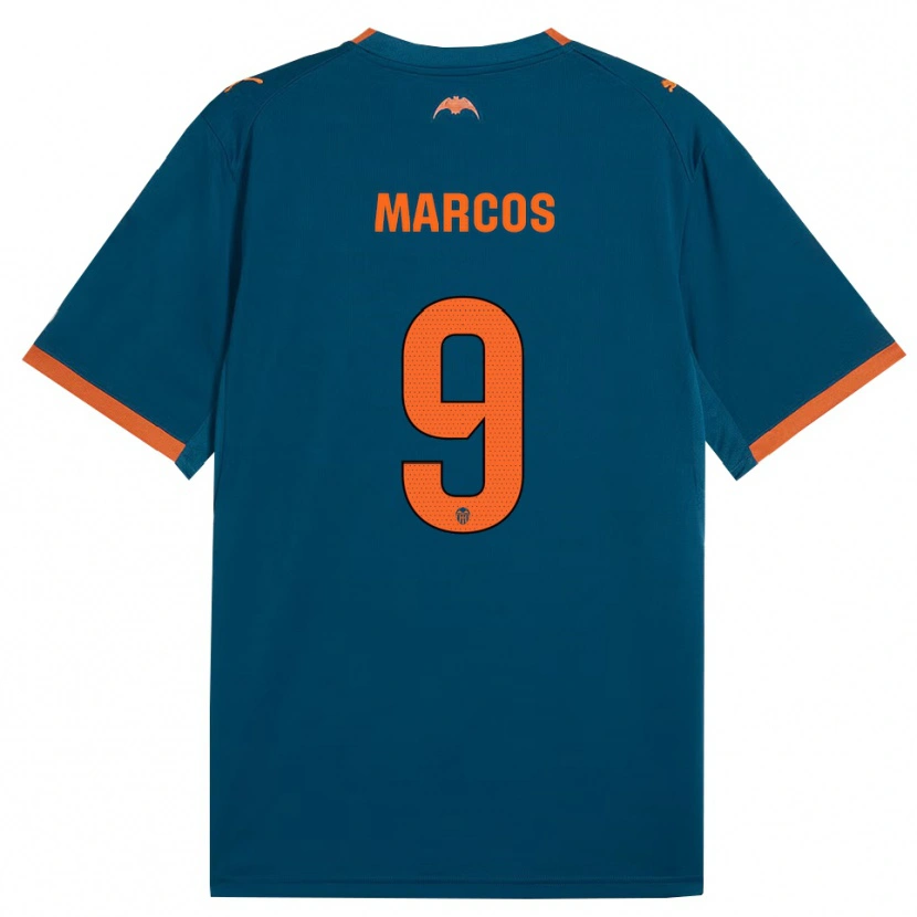 Danxen Criança Camisola Ana Marcos #9 Azul Aço Laranja Alternativa 2026/27 Camisa Brasil