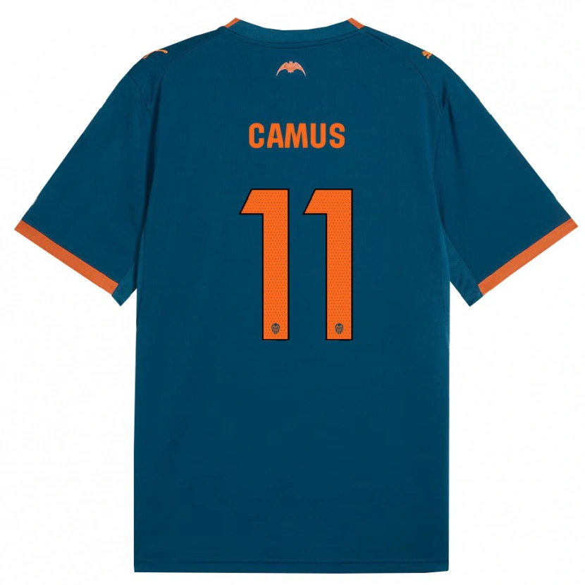 Danxen Criança Camisola Marco Camus #11 Azul Aço Laranja Alternativa 2026/27 Camisa Brasil