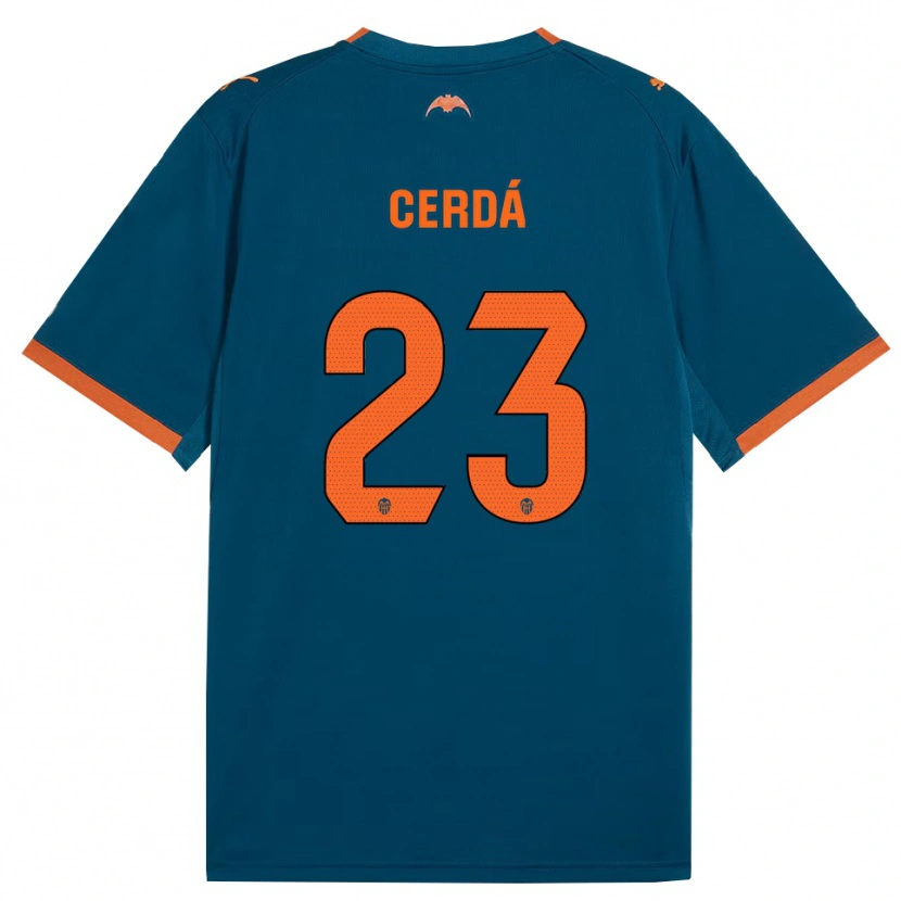 Danxen Criança Camisola Alex Cerdá #23 Azul Aço Laranja Alternativa 2026/27 Camisa Brasil
