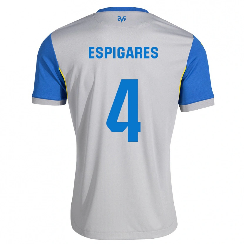 Danxen Criança Camisola Antonio Espigares #4 Azul Dodger Cinza Alternativa 2026/27 Camisa Brasil
