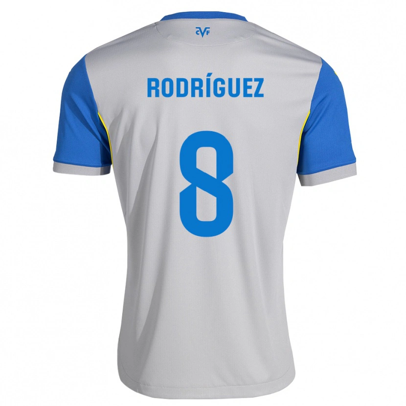 Danxen Criança Camisola Unai Rodríguez #8 Azul Dodger Cinza Alternativa 2026/27 Camisa Brasil