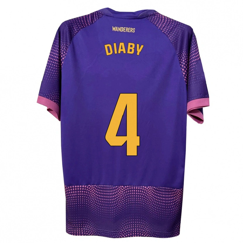 Danxen Criança Camisola Bambo Diaby #4 Branco Rosa Roxo Alternativa 2026/27 Camisa Brasil