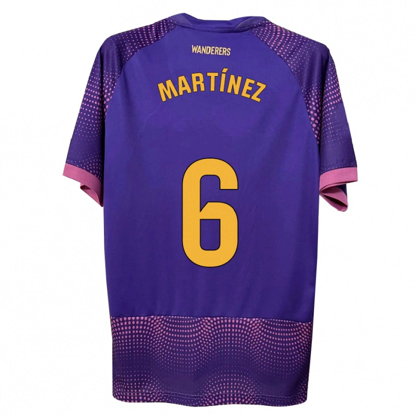 Danxen Criança Camisola Antonio Martínez #6 Branco Rosa Roxo Alternativa 2026/27 Camisa Brasil