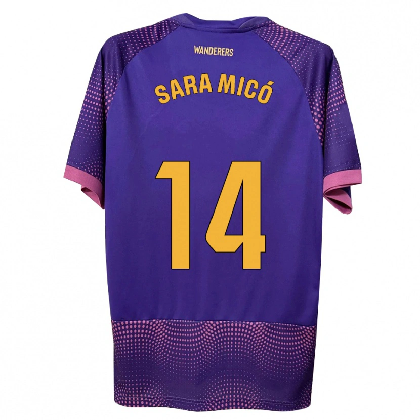 Danxen Criança Camisola Sara Micó #14 Branco Rosa Roxo Alternativa 2026/27 Camisa Brasil