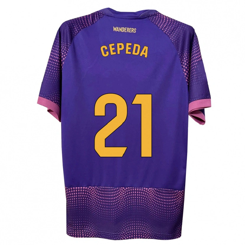 Danxen Criança Camisola Lucas Cepeda #21 Branco Rosa Roxo Alternativa 2026/27 Camisa Brasil