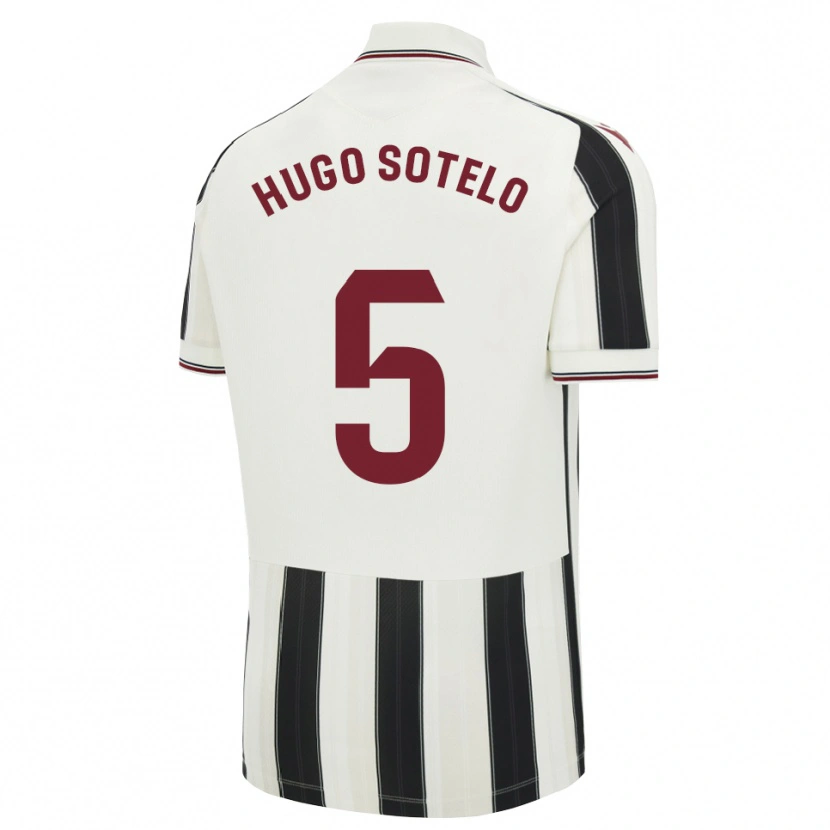 Danxen Criança Camisola Hugo Sotelo #5 Preto Branco Vermelho Alternativa 2026/27 Camisa Brasil
