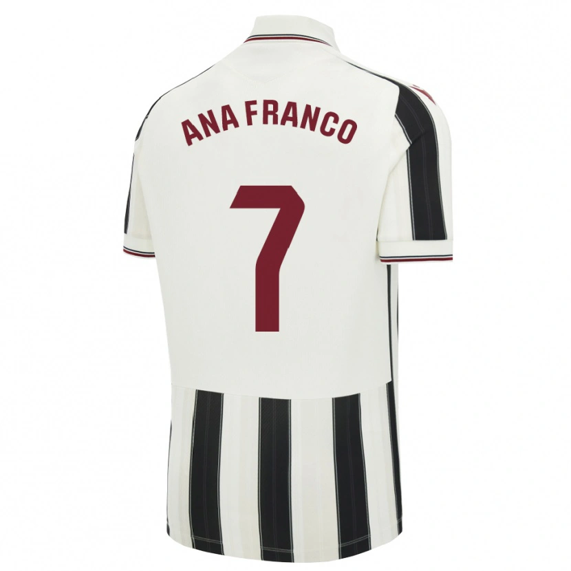 Danxen Criança Camisola Ana Franco De La Vega #7 Preto Branco Vermelho Alternativa 2026/27 Camisa Brasil