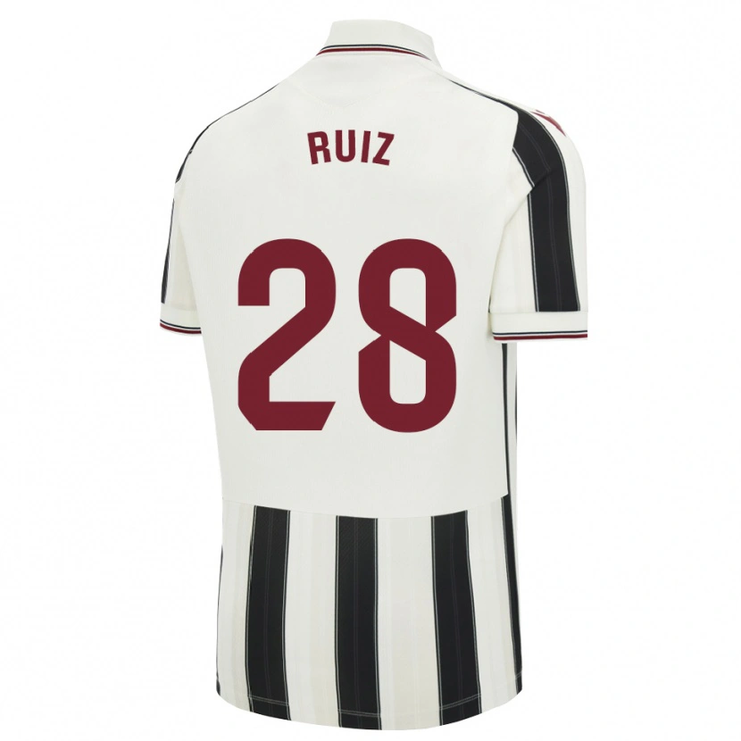 Danxen Criança Camisola Joan Ruiz #28 Preto Branco Vermelho Alternativa 2026/27 Camisa Brasil