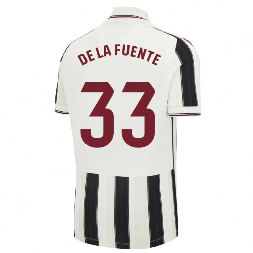 Danxen Criança Camisola Alba De La Fuente #33 Preto Branco Vermelho Alternativa 2026/27 Camisa Brasil