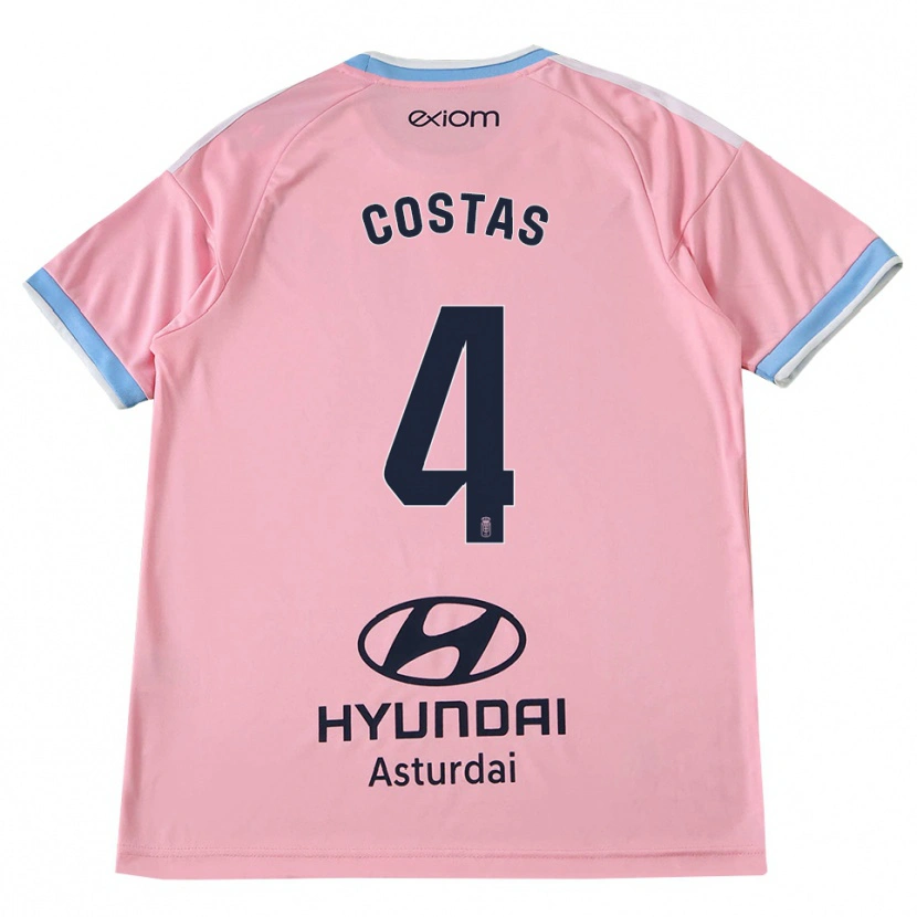Danxen Criança Camisola David Costas #4 Azul Centáurea Rosa Alternativa 2026/27 Camisa Brasil