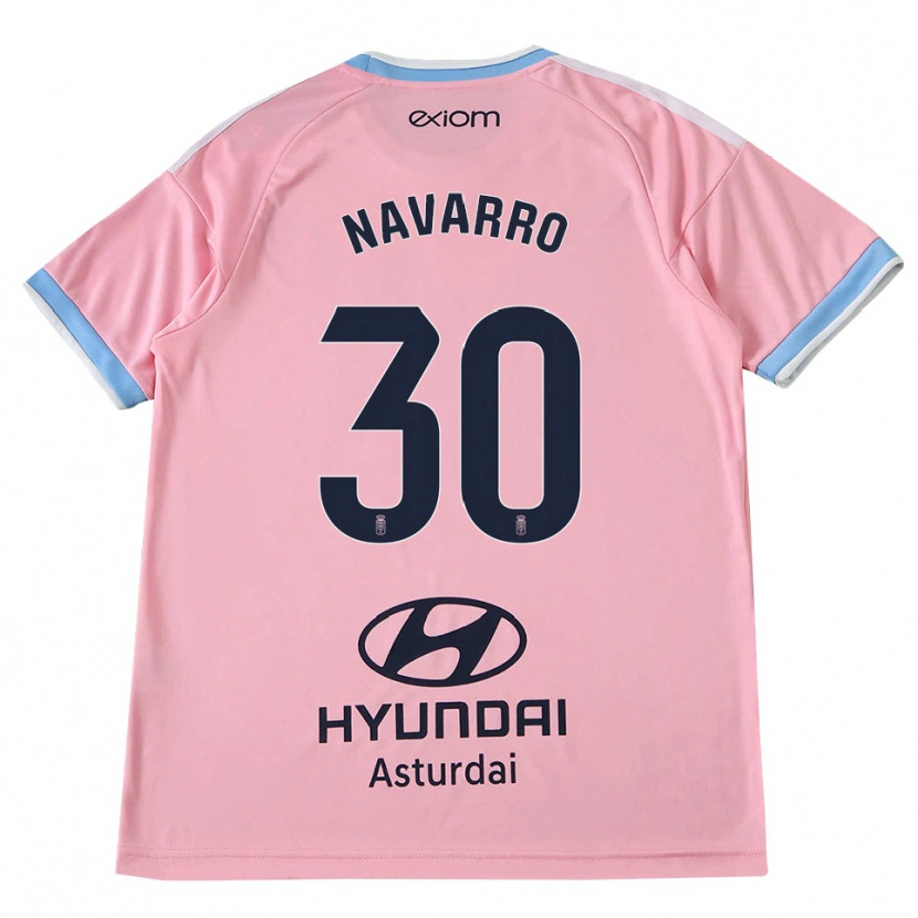 Danxen Criança Camisola Iker Navarro #30 Azul Centáurea Rosa Alternativa 2026/27 Camisa Brasil