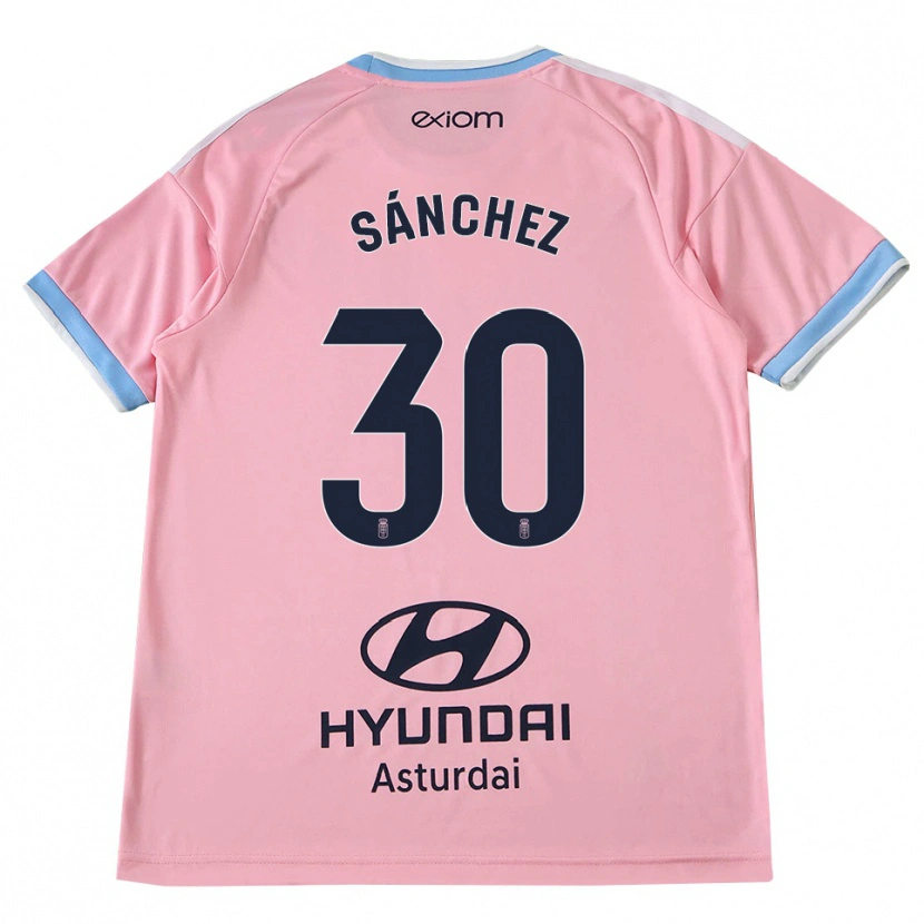 Danxen Criança Camisola Marcos Sánchez #30 Azul Centáurea Rosa Alternativa 2026/27 Camisa Brasil