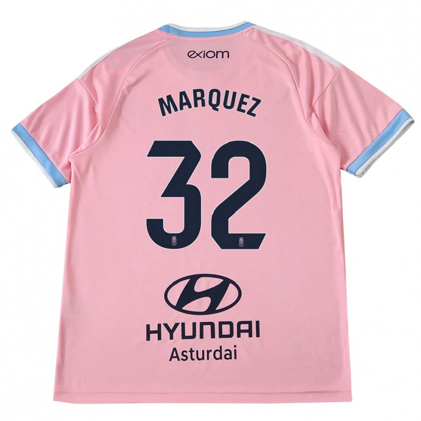 Danxen Criança Camisola Gerard Marquez #32 Azul Centáurea Rosa Alternativa 2026/27 Camisa Brasil